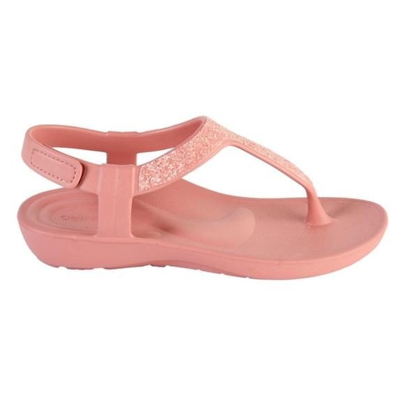 Aetrex Shoes - Aetrex Women's Pink Sandals Parker Sparkle EVA Arch-Support Thong Sandal